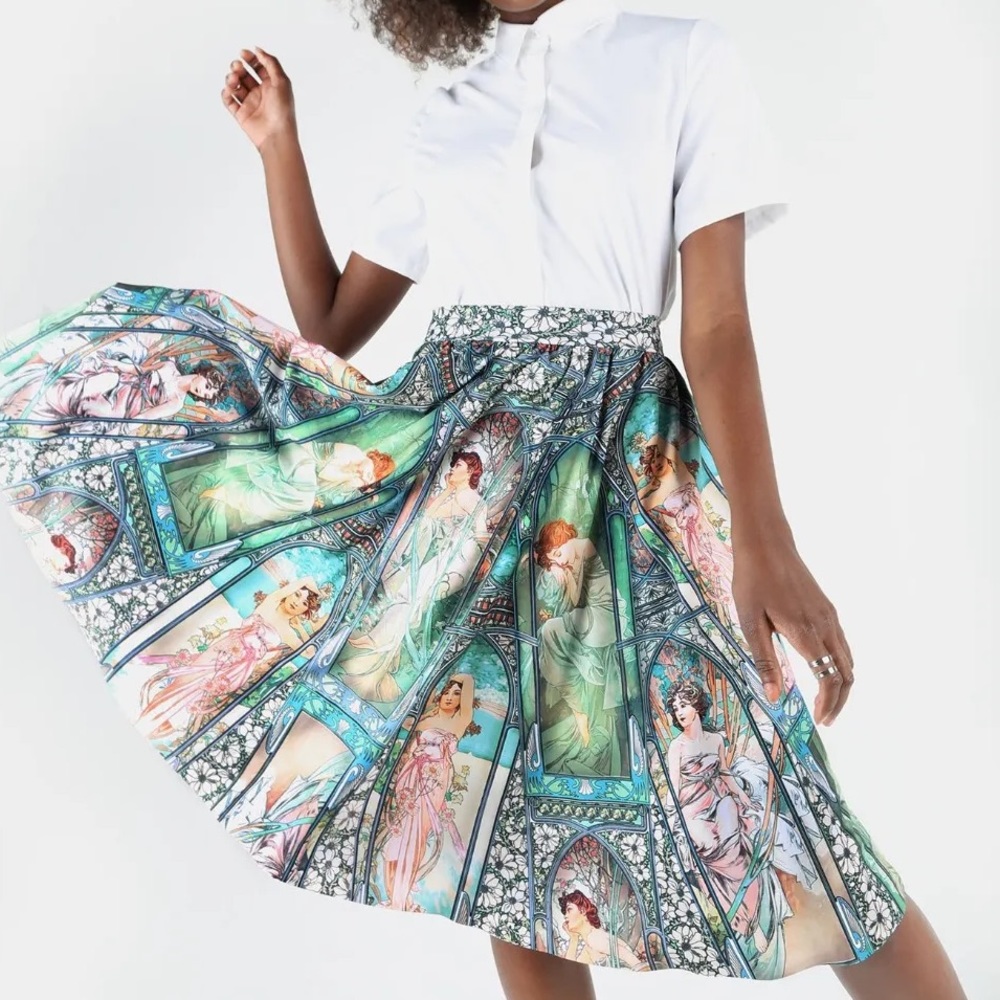 BLACKMILK Times of the Day Pocket Midi Skirt